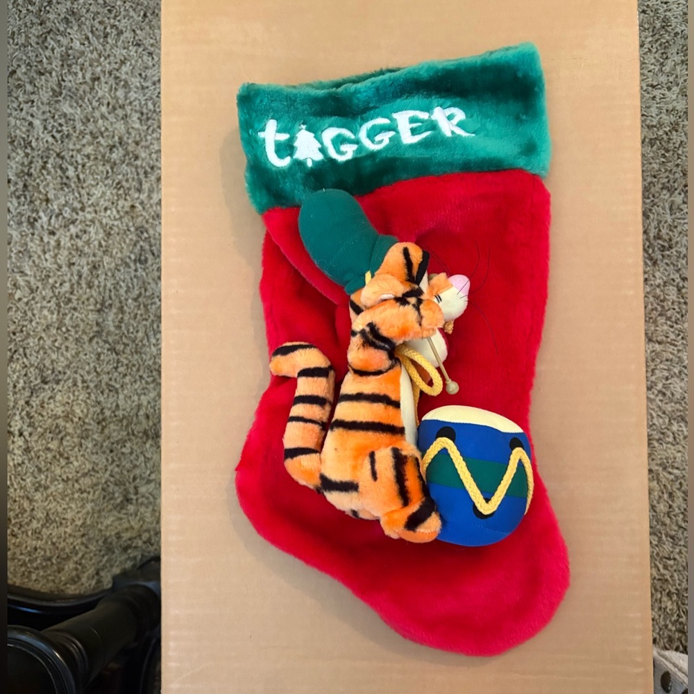 Tigger playing drums stocking